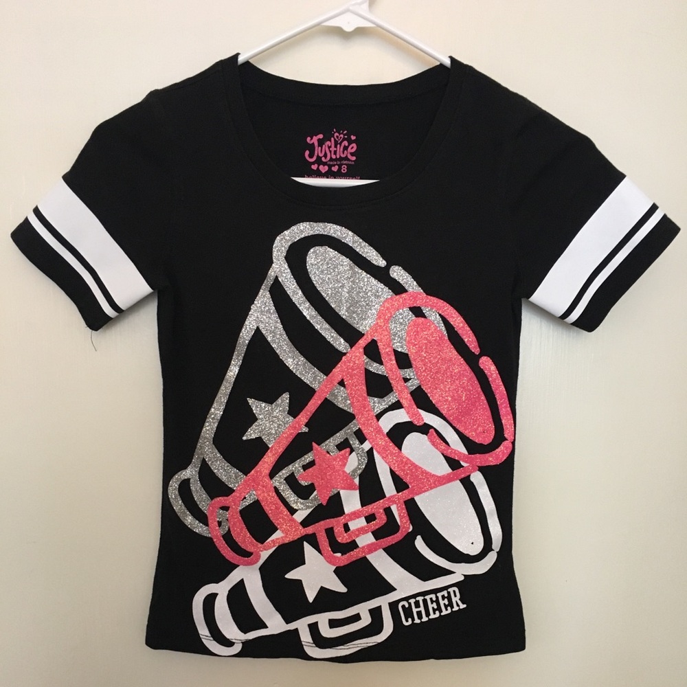 Girl cheer glitter top